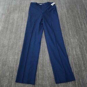 DSCP Pants Men Wool Dress Slacks Blue Solid Wool Royal Park New 34R C 34x35
